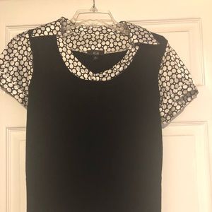 Black and white blouse